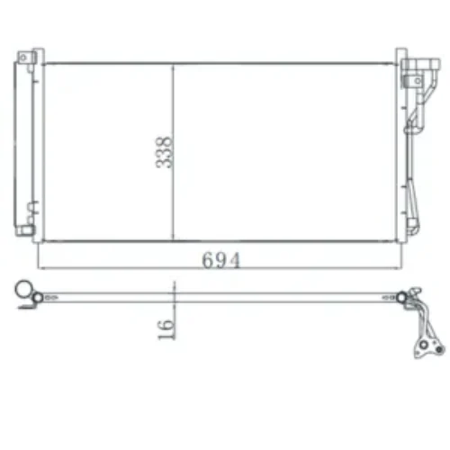 Hyundai Sonata Condenser GLS L4 2.4L 2006-2010